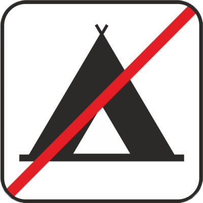 Campen verboten
